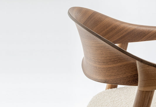 Pedrali Dining Armchair Héra, Solid Ash, Upholstered Seat