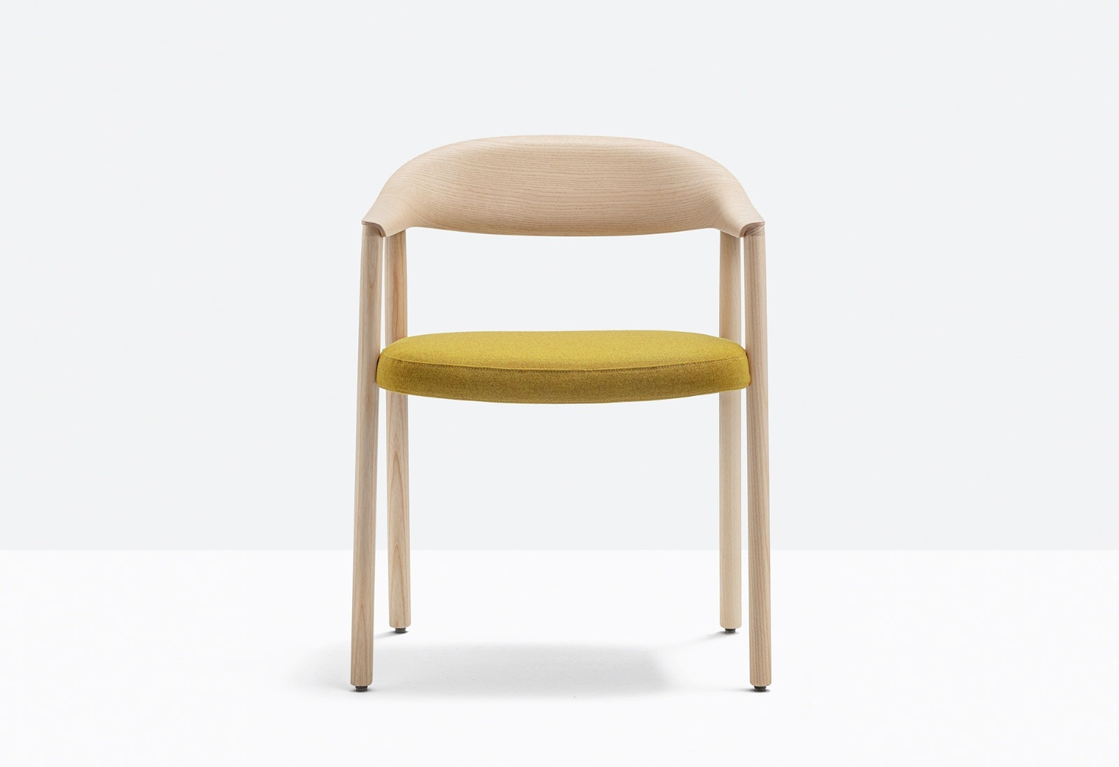 Héra Dining Armchair, Solid Ash, Upholstered Seat