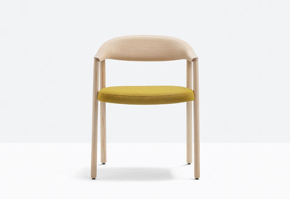 Héra Dining Armchair, Solid Ash, Upholstered Seat