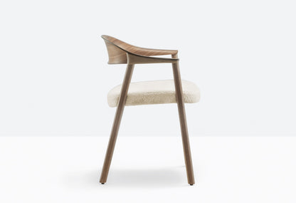 Héra Dining Armchair, Solid Ash, Upholstered Seat