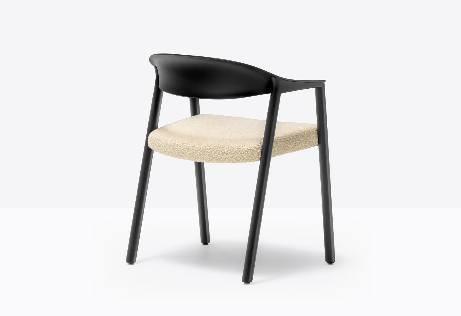 Héra Dining Armchair, Solid Ash, Upholstered Seat