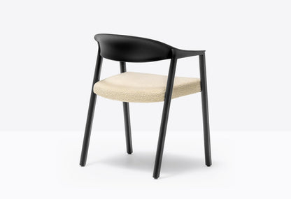 Héra Dining Armchair, Solid Ash, Upholstered Seat