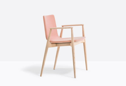Malmö Upholstered Armchair, Ash Wood, 460mm Seat