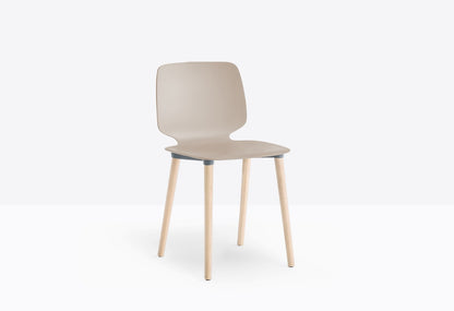 Babila Dining Chair, Ash Legs, Technopolymer Shell