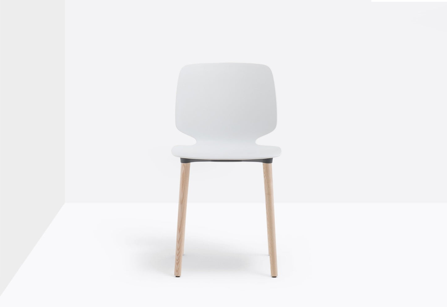 Babila Dining Chair, Ash Legs, Technopolymer Shell