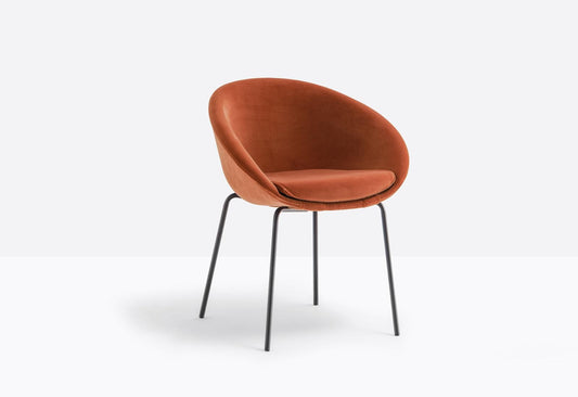 Pedrali Upholstered Armchair Gliss 900/A, Steel Frame