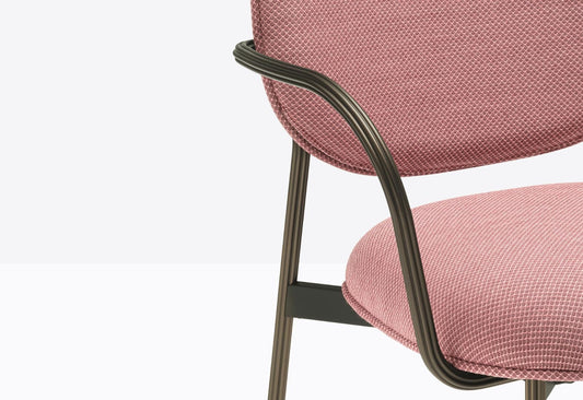 Pedrali Stackable Armchair Blume, Aluminium, Upholstered