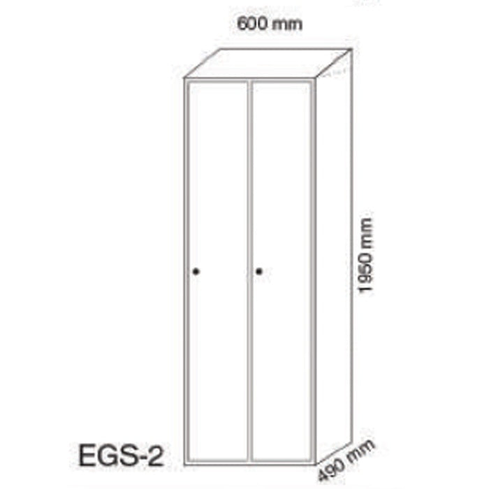 Metal Wardrobe With Beveled Top