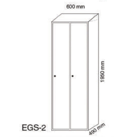 Metal Wardrobe With Beveled Top