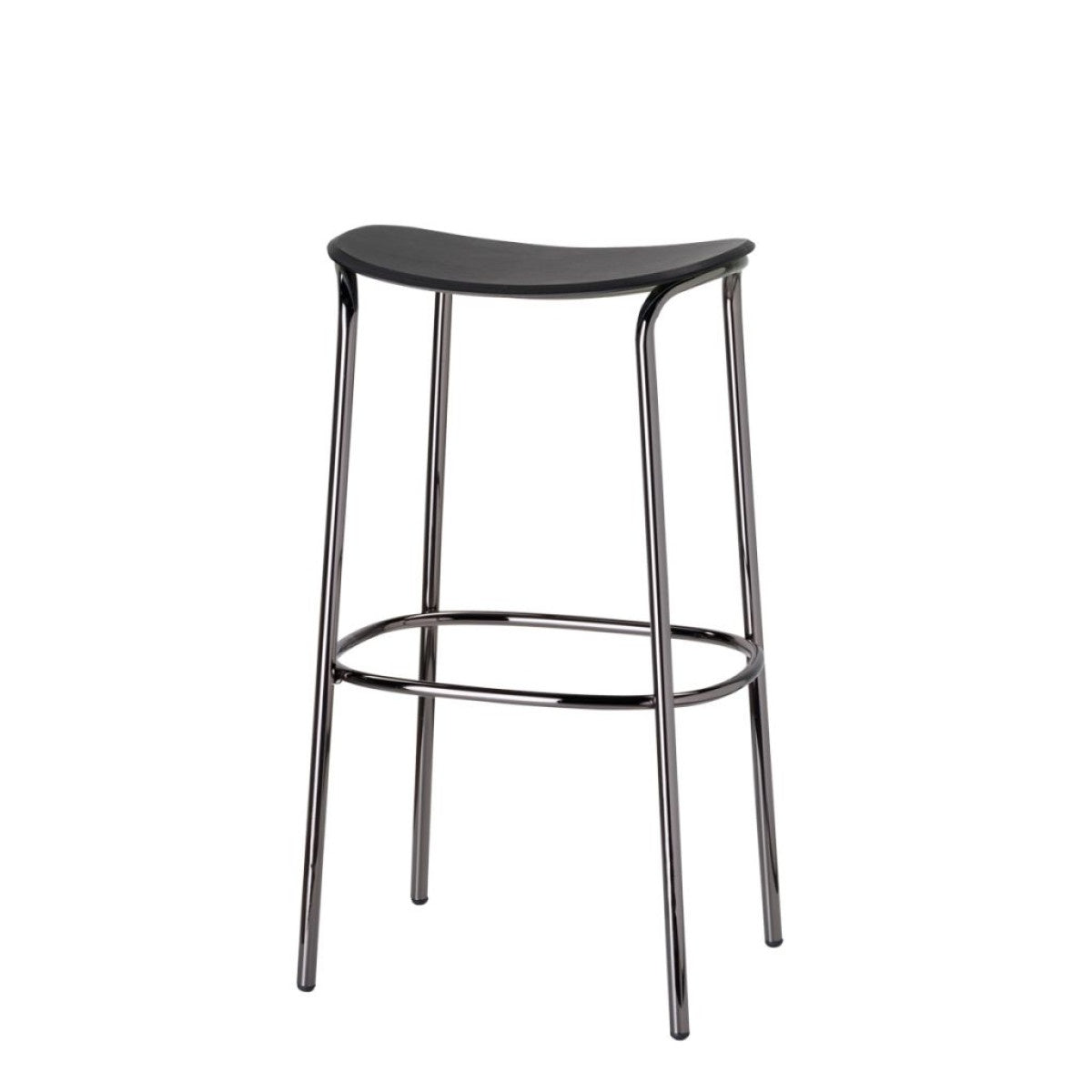 Trick Wood Bar Stool, Oak Seat, H65/H75