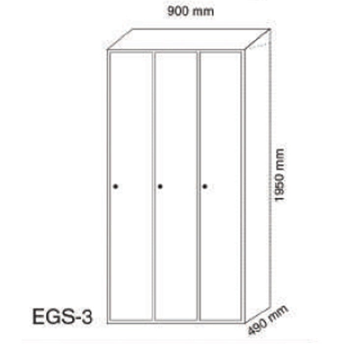 Metal Wardrobe With Beveled Top