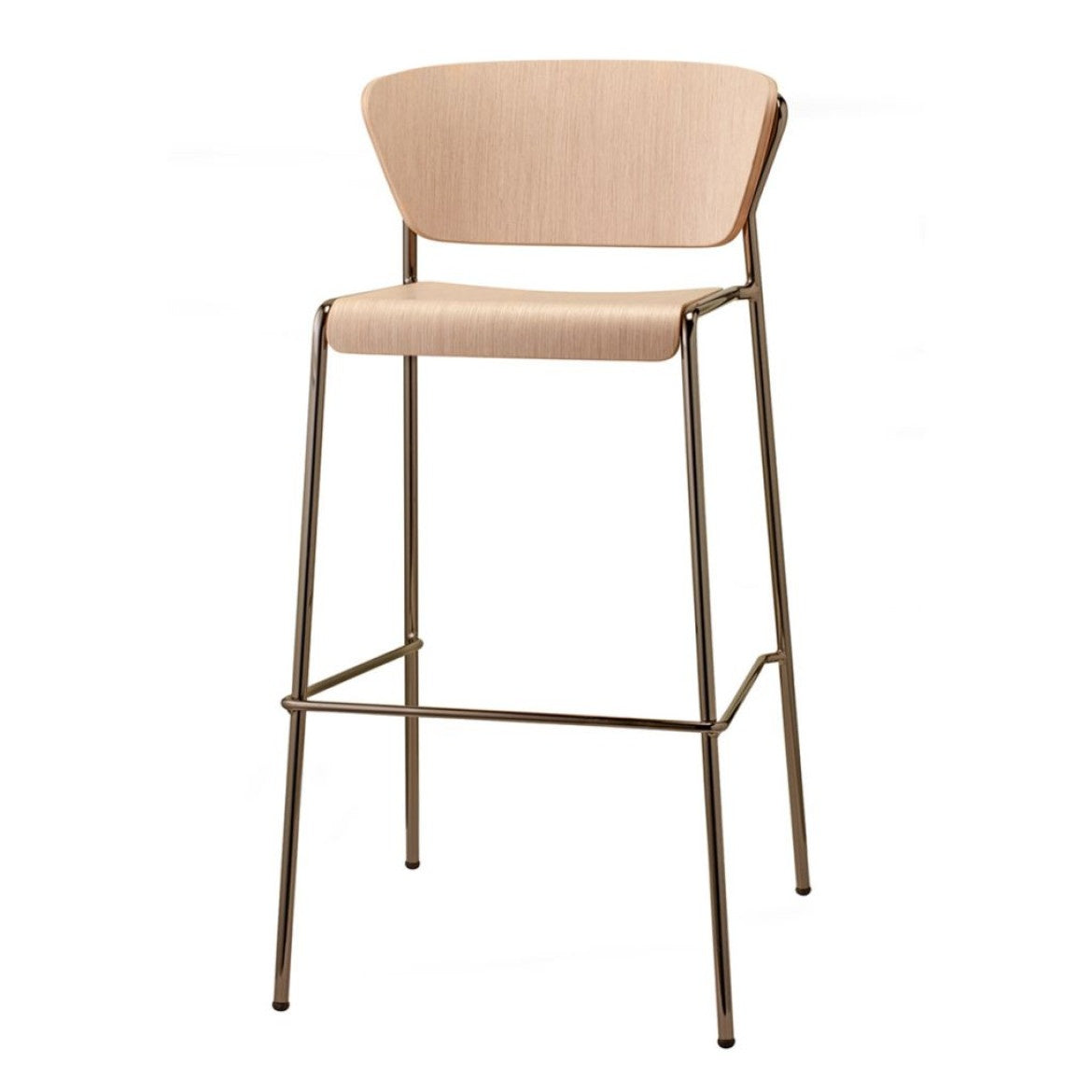 Lisa Wood Bar Stool, Beech Plywood, h.65/h.75