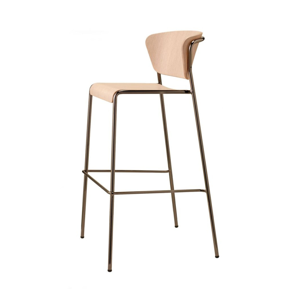 Lisa Wood Bar Stool, Beech Plywood, h.65/h.75