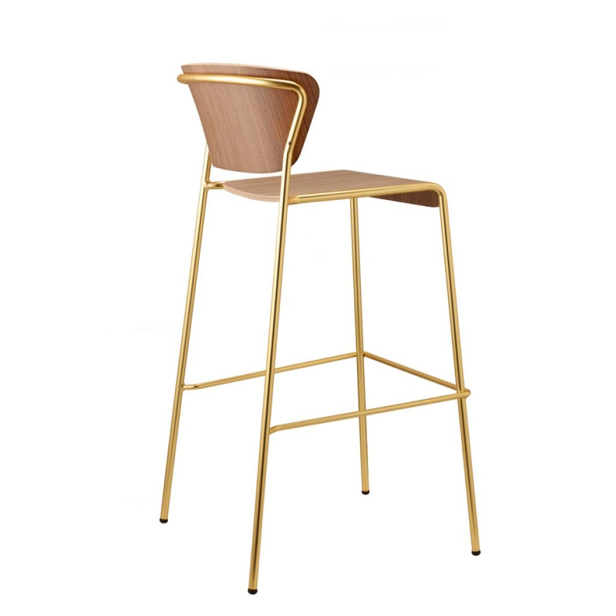 Lisa Wood Bar Stool, Beech Plywood, h.65/h.75