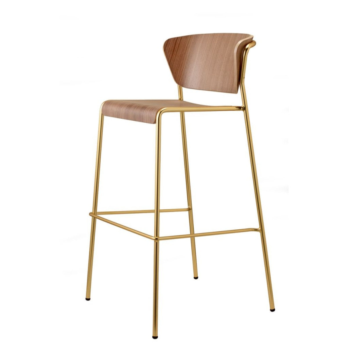 Lisa Wood Bar Stool, Beech Plywood, h.65/h.75