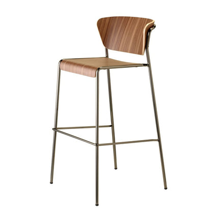 Lisa Wood Bar Stool, Beech Plywood, h.65/h.75