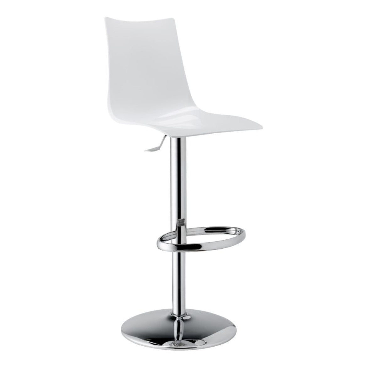 Zebra Up Antishock Revolving Barstool, Polycarbonate