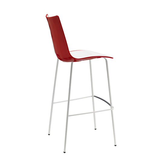 SCAB Design Zebra Bicolore Barstool, Steel Frame, H65/H80