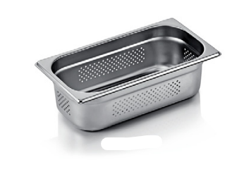 GN 1/3 Perforated Polypropylene Container, 100 mm