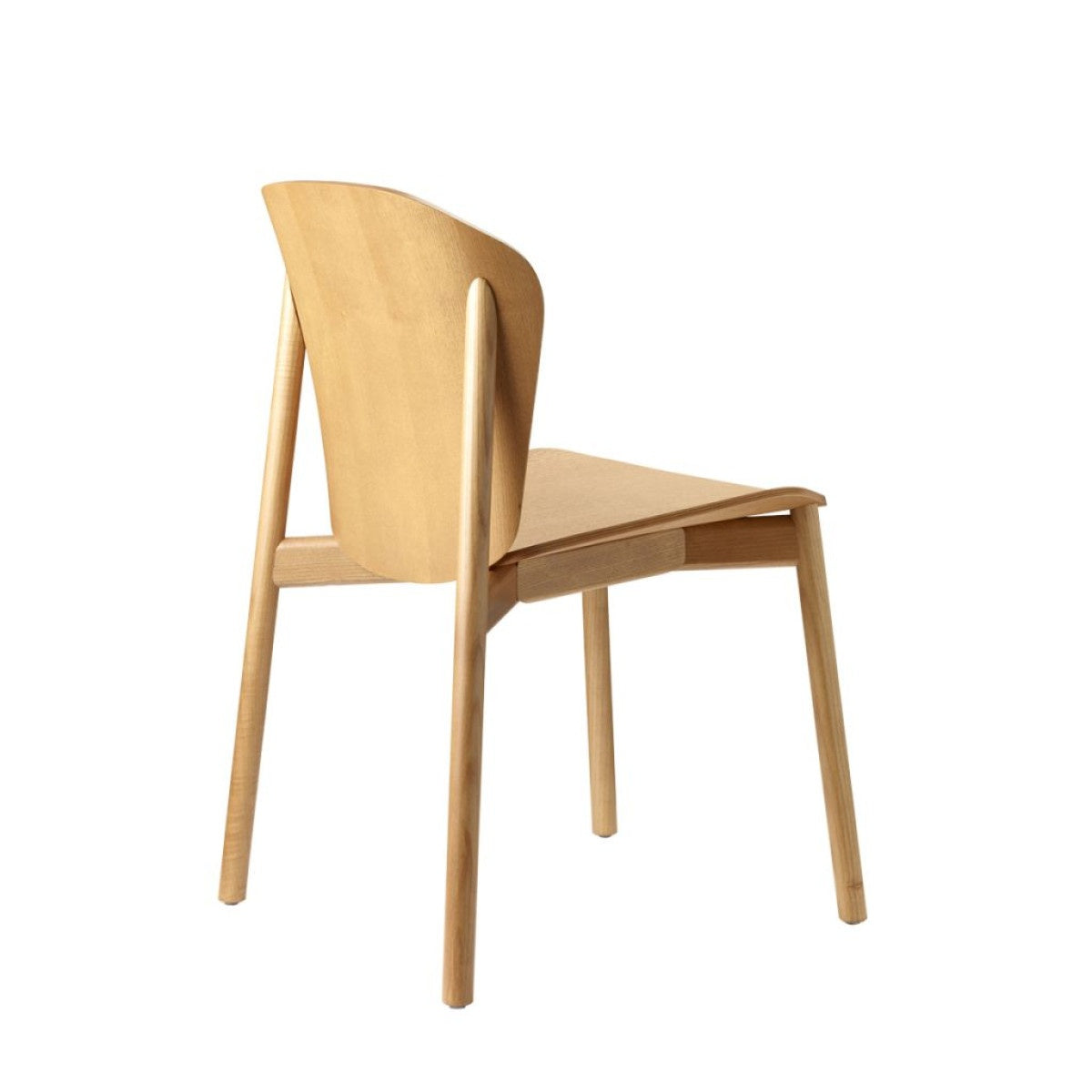 Finn All Wood Side Chair, Solid Ash/Beech, 440mm Seat