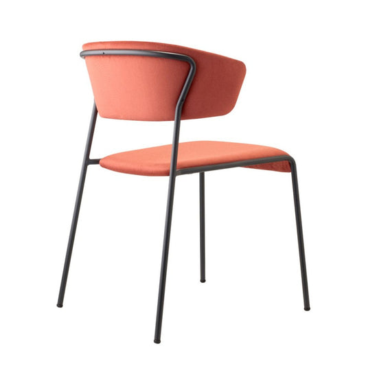 SCAB Design Stackable Upholstered Armchair Lisa, Steel Frame