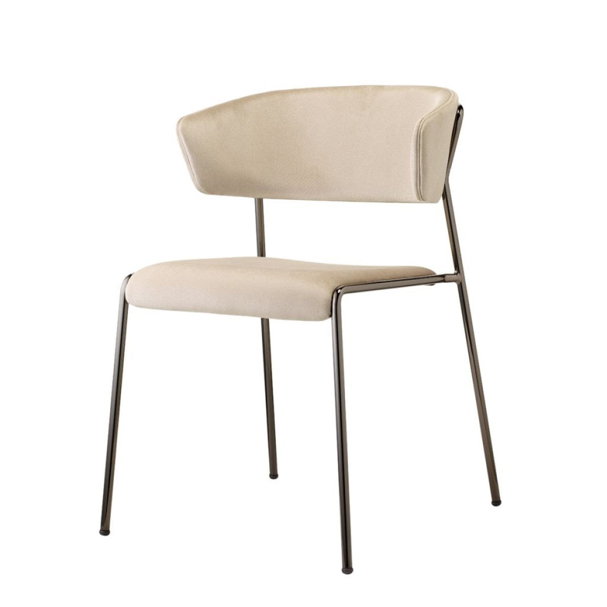 Lisa Stackable Upholstered Armchair, Steel Frame