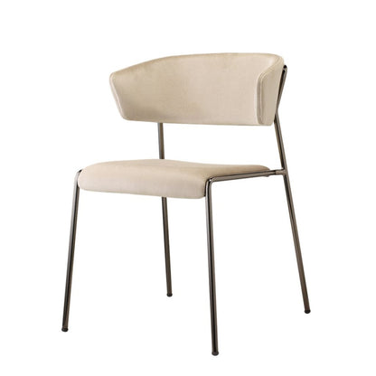 Lisa Stackable Upholstered Armchair, Steel Frame