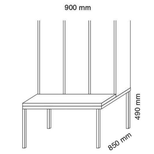 Metal Bench for Changing Room
