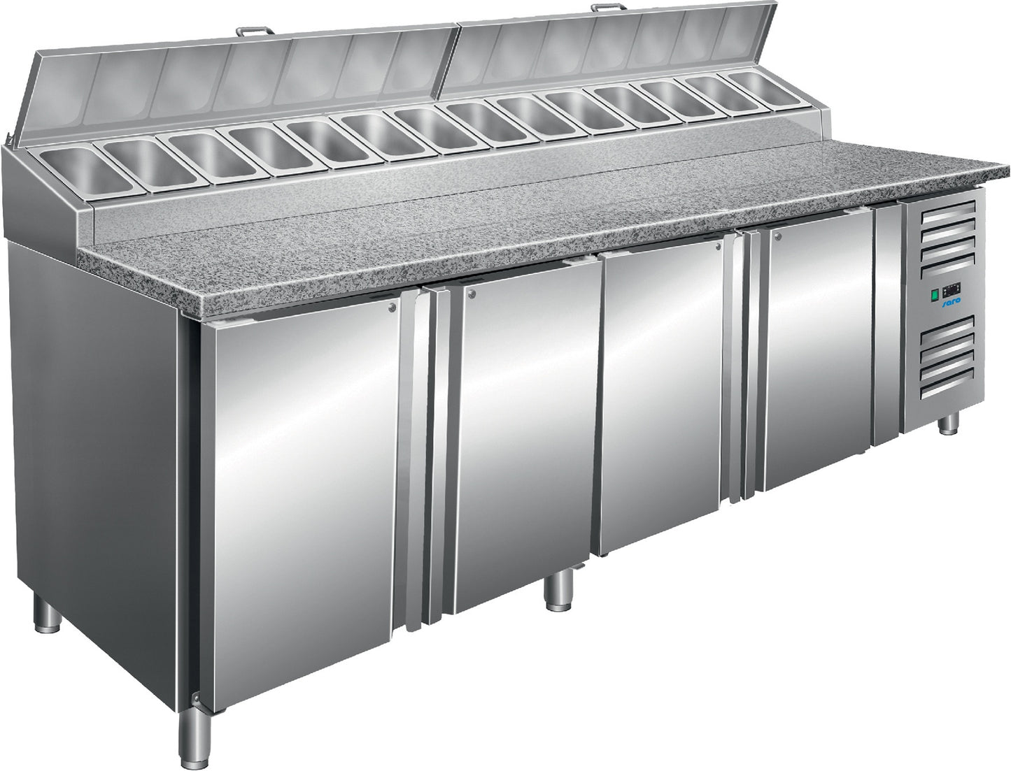 Pizza Prep Counter, 943 L, 14× GN 1/3, +2/+8°C