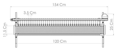 Automatic Charcoal Skewer Grill, 40 Spiedini, Single