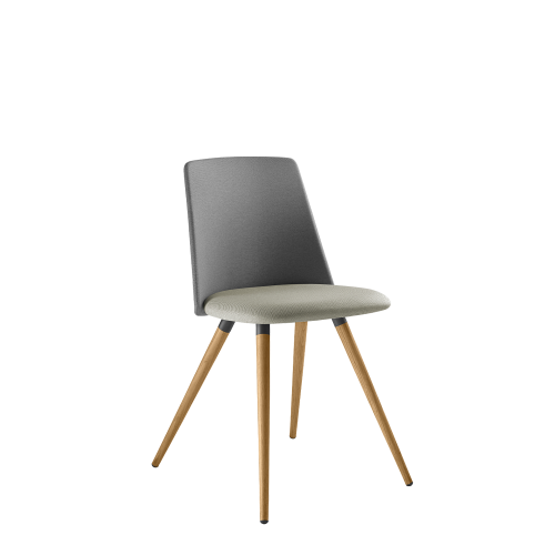 Melody Upholstered Chair, Oak, No Armrests