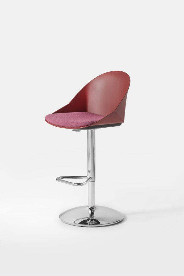 Kross Bar Stool, Polypropylene, Upholstered Option