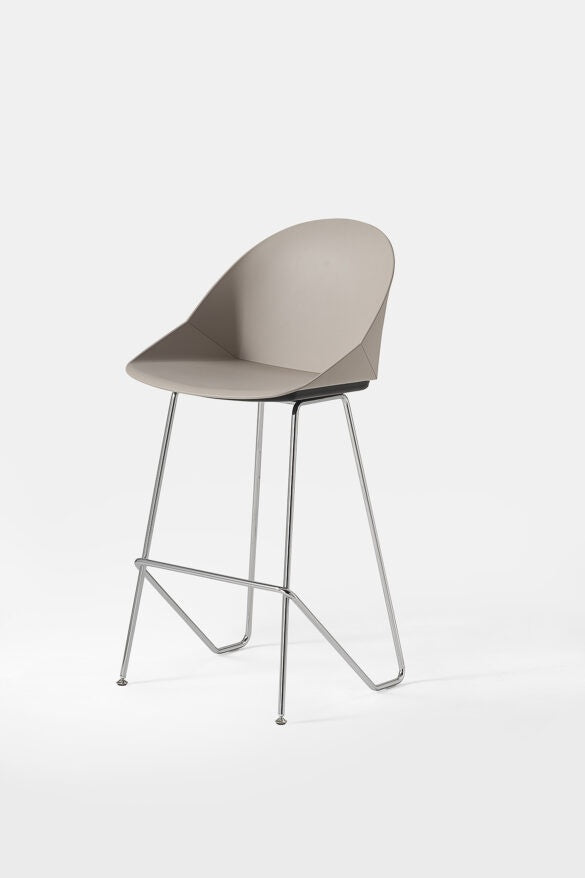 Kross Bar Stool, Polypropylene, Upholstered Option