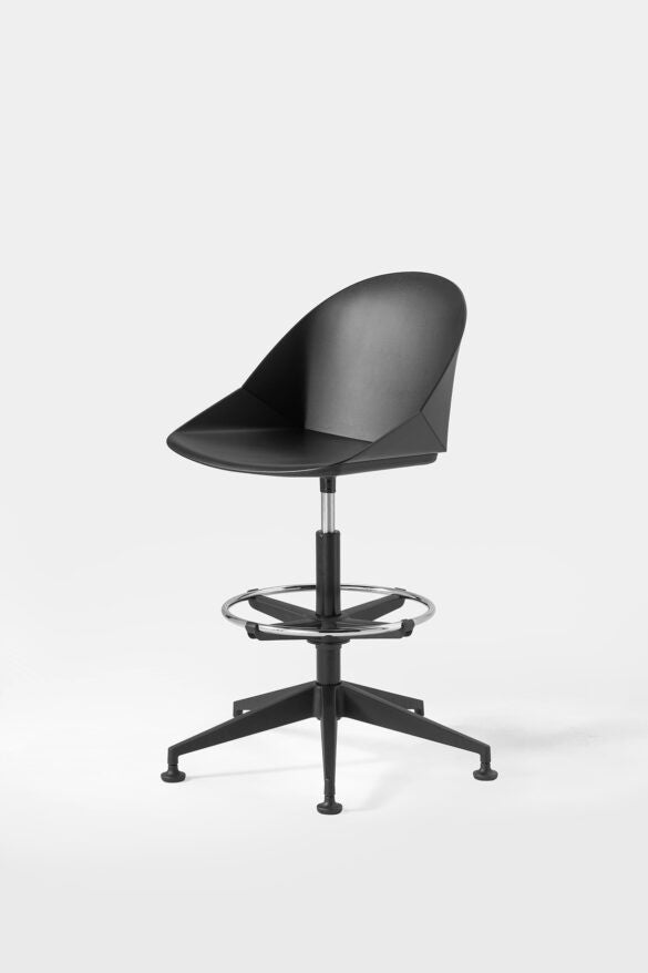 Kross Bar Stool, Polypropylene, Upholstered Option