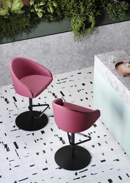 Kameo Upholstered Bar Stool, Fabric/Leather