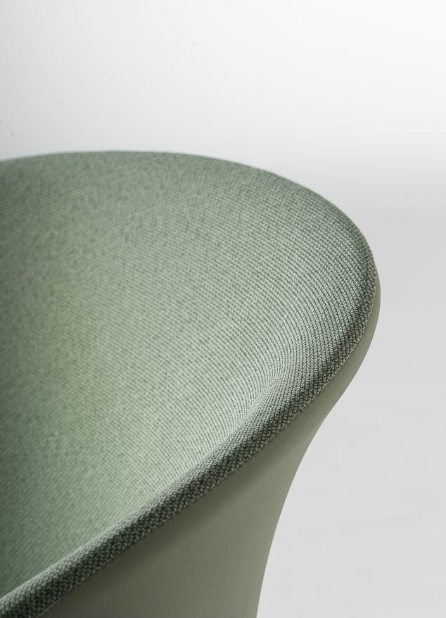 Kicca Plus Upholstered Bar Stool with Backrest