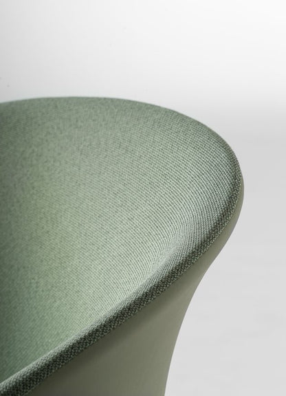 Kicca Plus Upholstered Bar Stool with Backrest