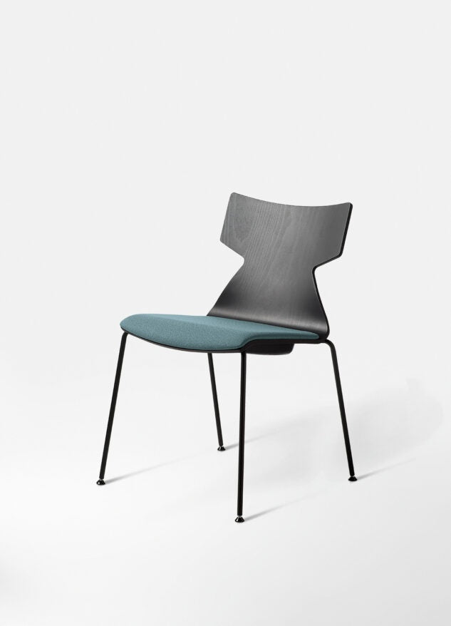 Kimbox Wood Stackable Chair, Beechwood, 4-Leg