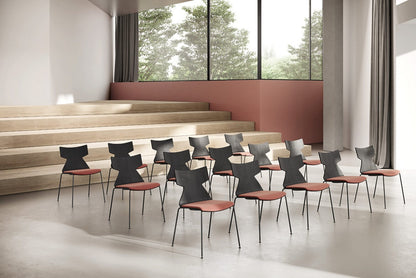Kimbox Wood Stackable Chair, Beechwood, 4-Leg