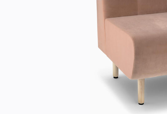Pedrali Modular Sofa Modus MDWL110, High-Back, Ash Wood Legs