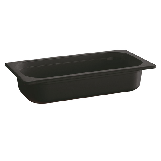 Melamine Gastronorm Container, GN 2/4, 100mm, Black