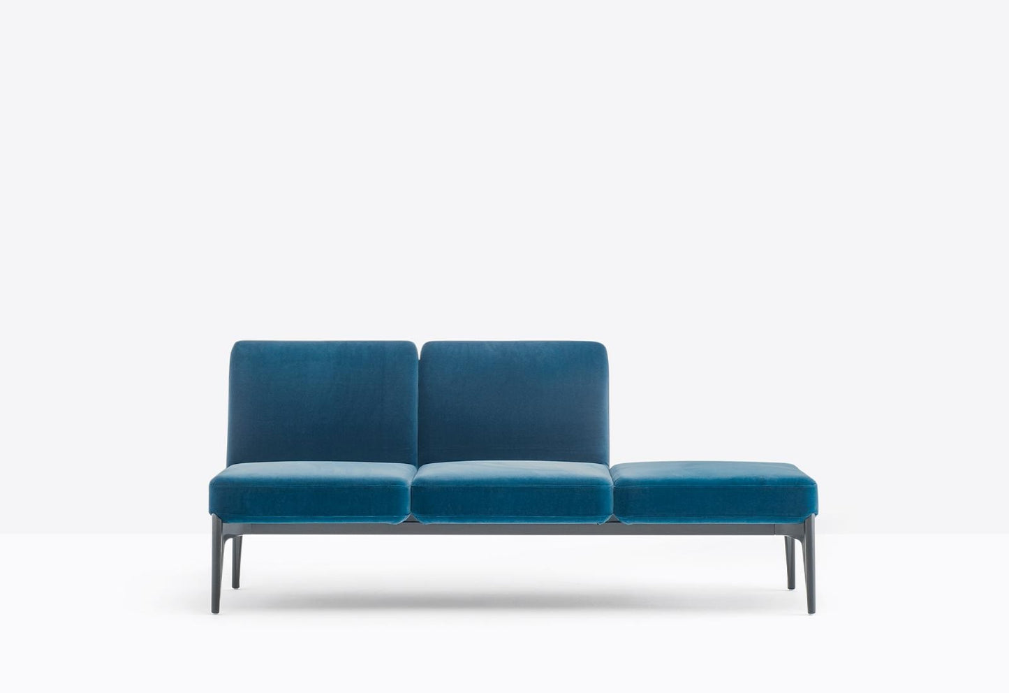 Social Modular Sofa, 3-Seat, Fabric or Leather