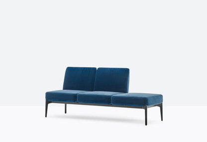 Social Modular Sofa, 3-Seat, Fabric or Leather