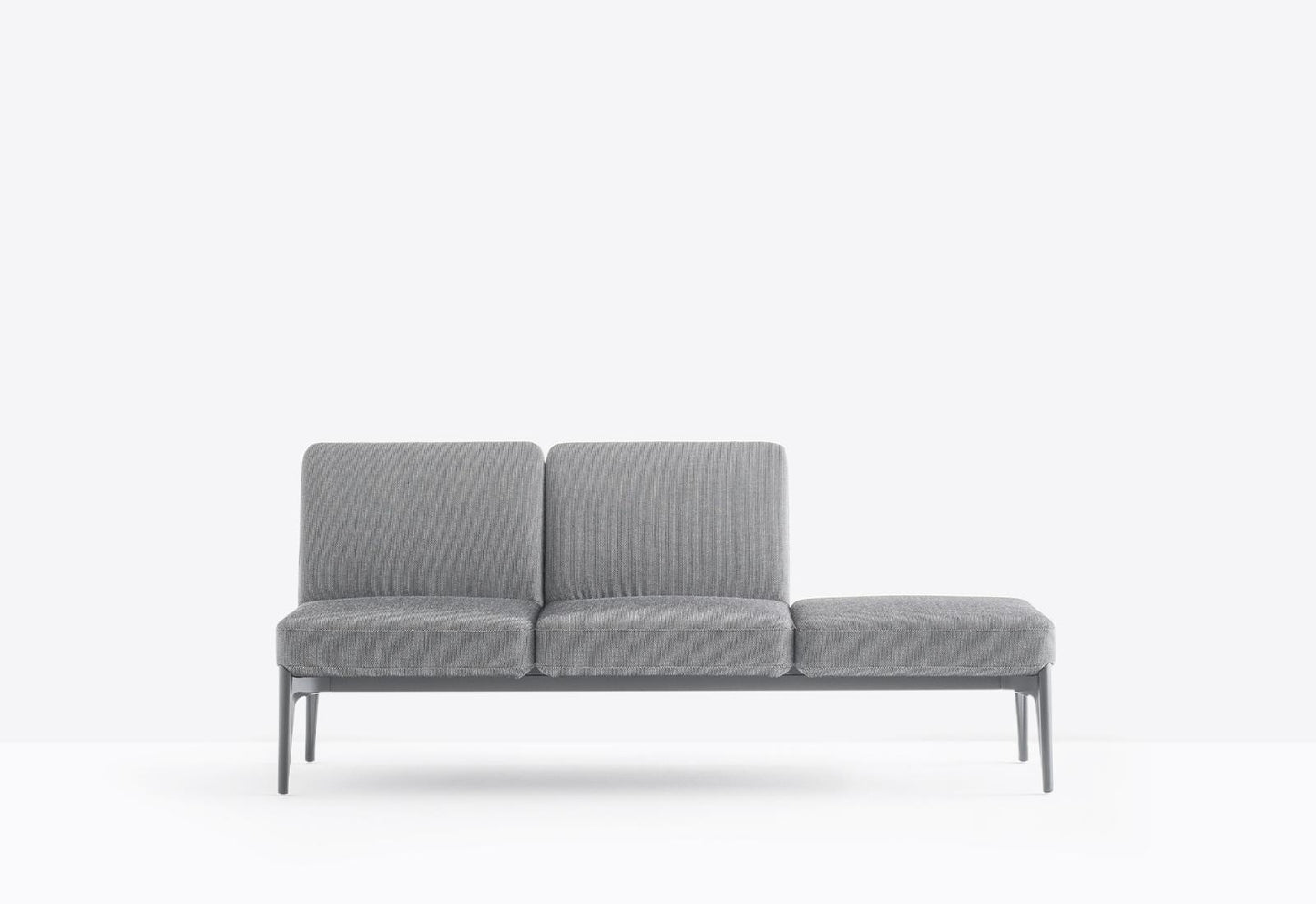 Social Modular Sofa, 3-Seat, Fabric or Leather