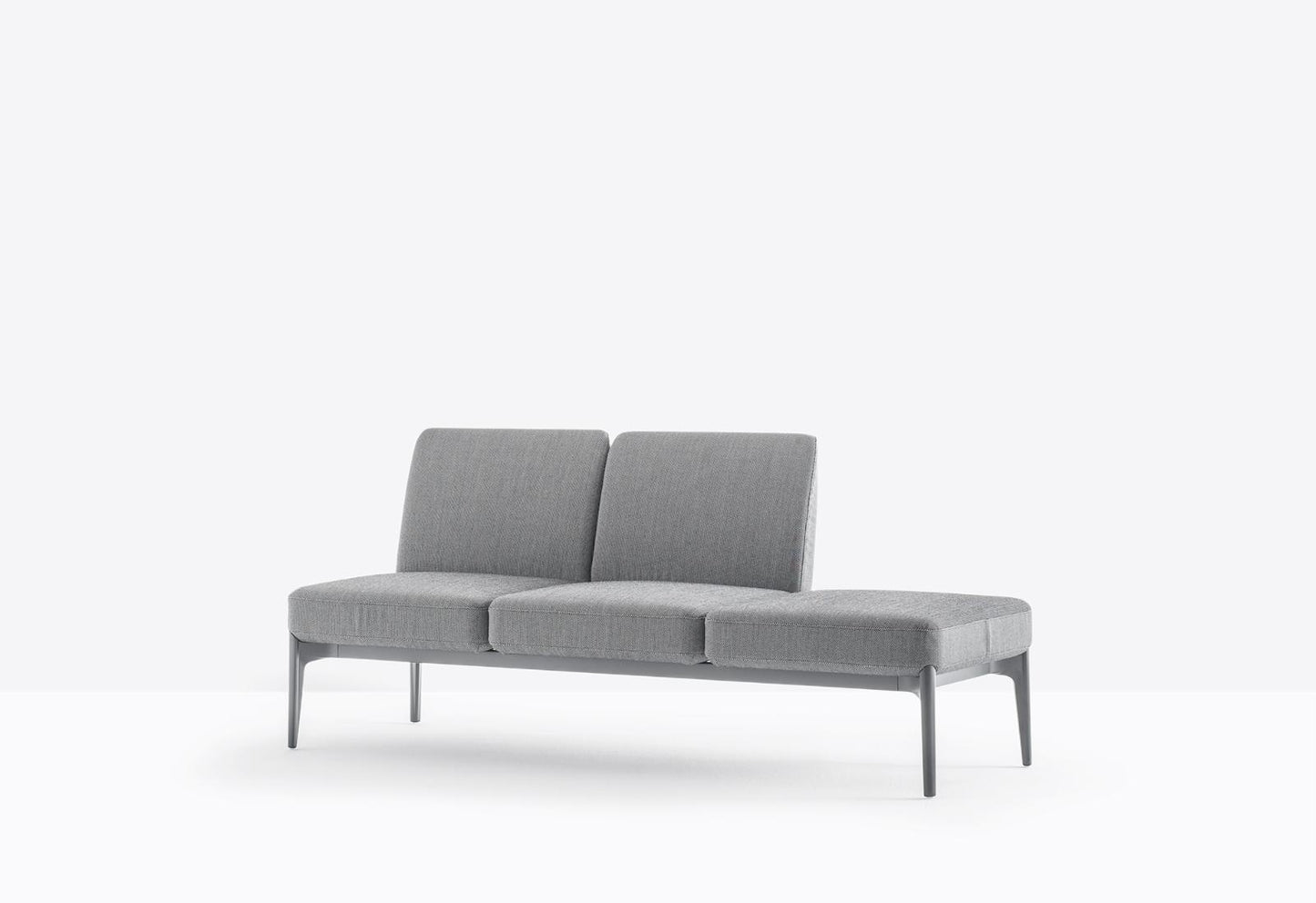 Social Modular Sofa, 3-Seat, Fabric or Leather