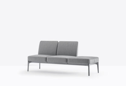 Social Modular Sofa, 3-Seat, Fabric or Leather