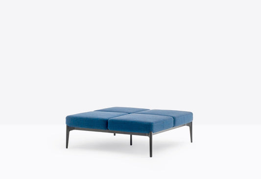 Pedrali Modular Pouf Sofa Social DSO2X2P, 2×2P, Steel & Aluminium