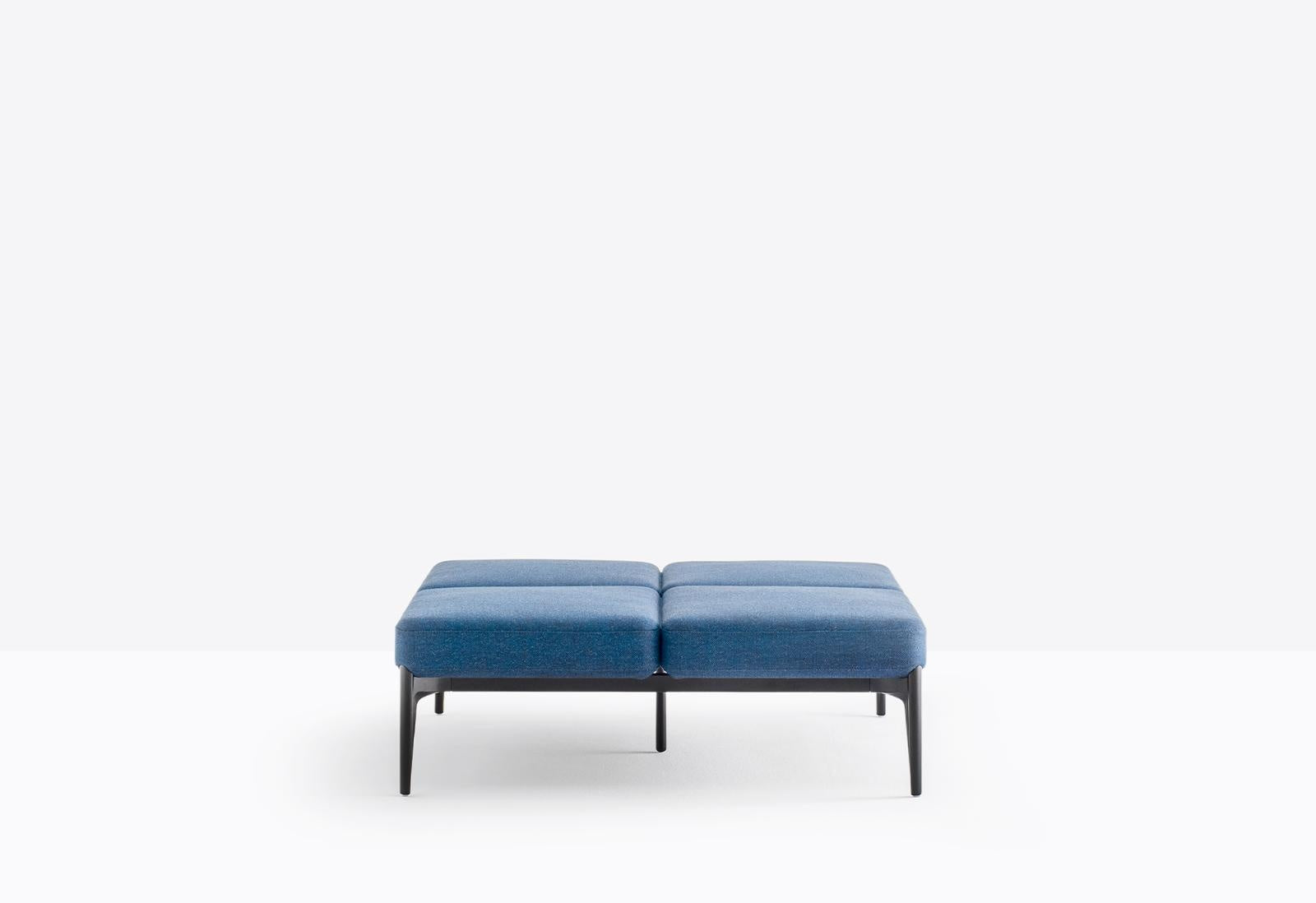 Social Modular Pouf Sofa, 2×2P, Steel & Aluminium