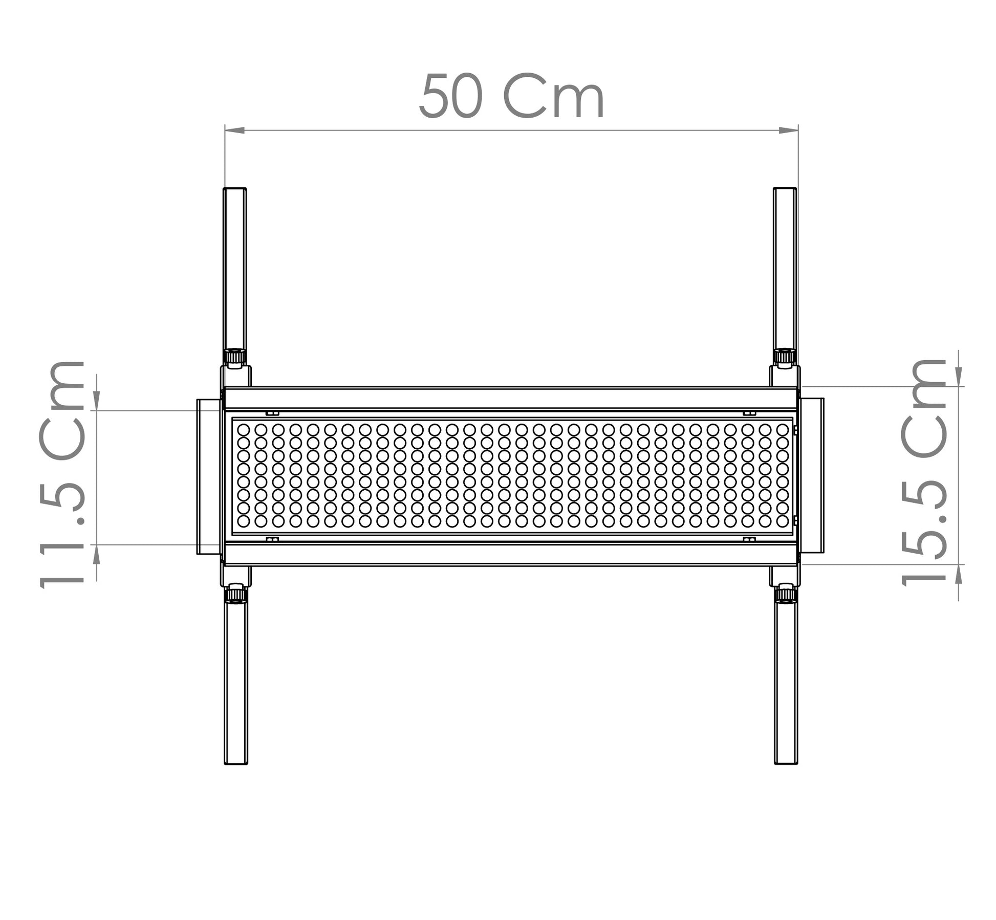 Charcoal Channel Grill for Arrosticini, 50 Skewers