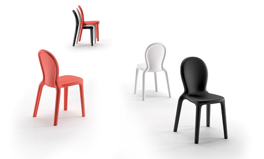 PLUST Collection Stackable Chair Chloe, Polyethylene, Indoor/Outdoor